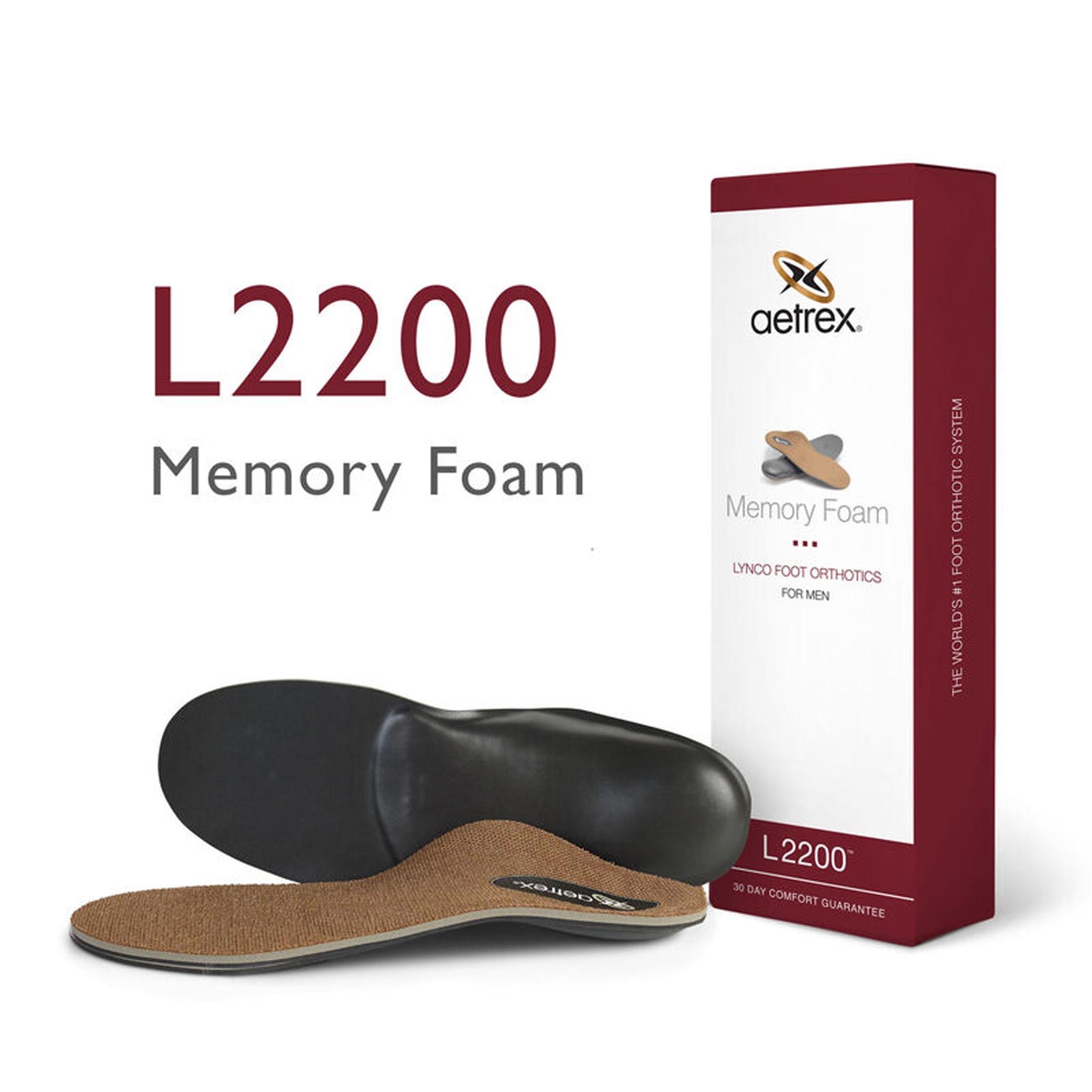 Aetrex | Men's Memory Foam Orthotics L2200M (Medium/High Arch)