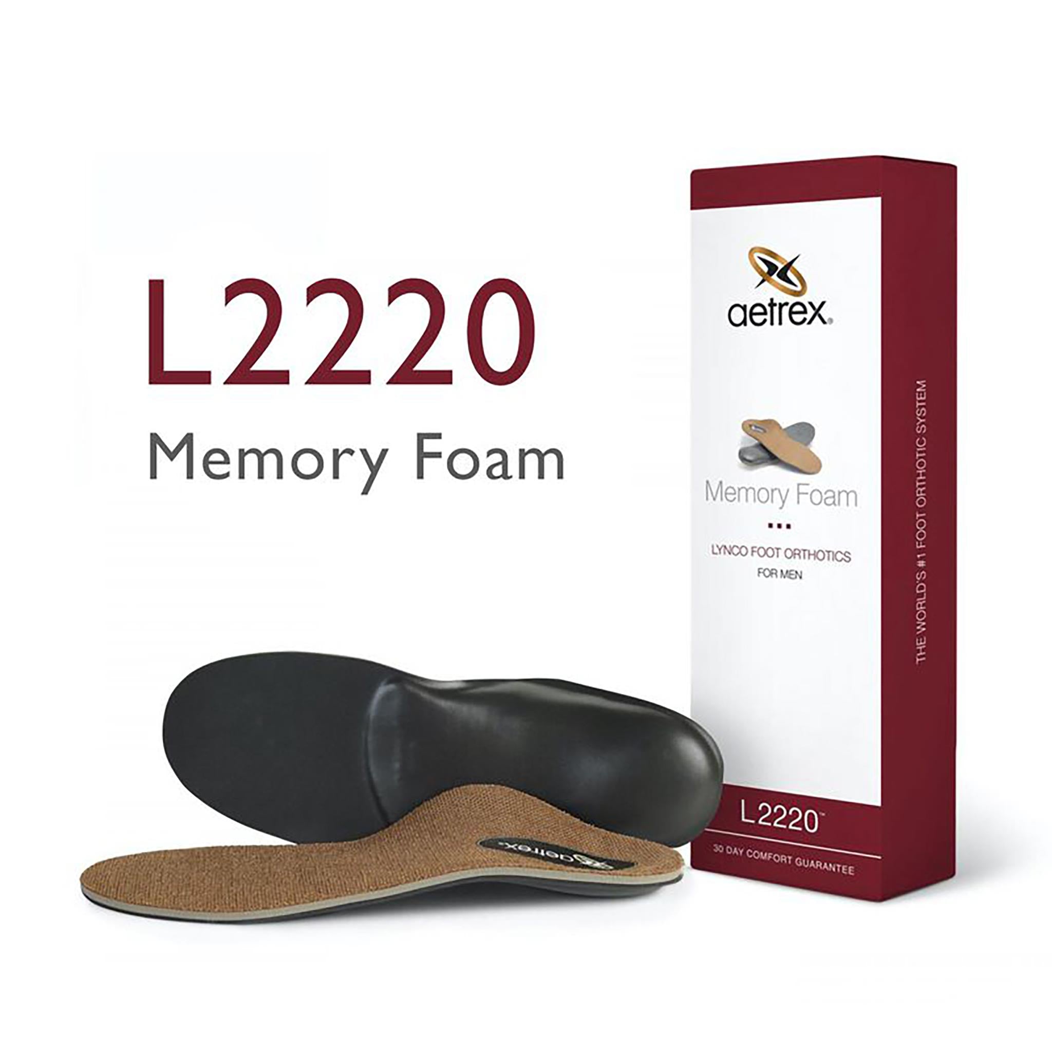 Aetrex | Men's Memory Foam Orthotics L2220M (Flat/Low Arch)