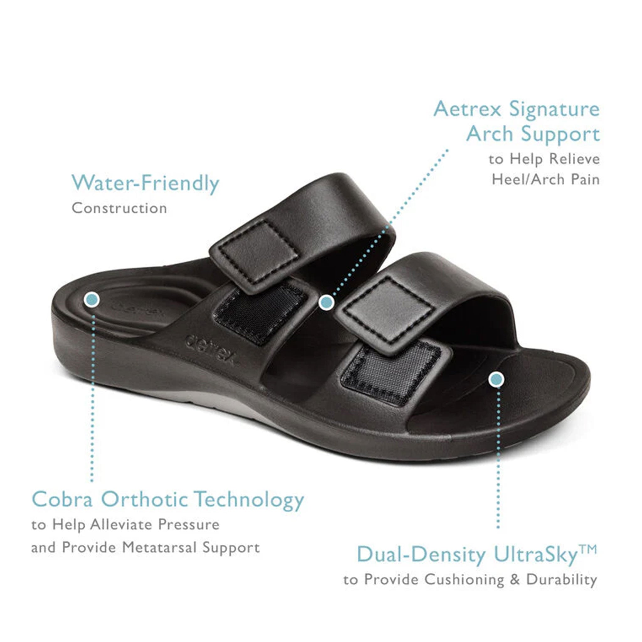 Aetrex | Milos Black