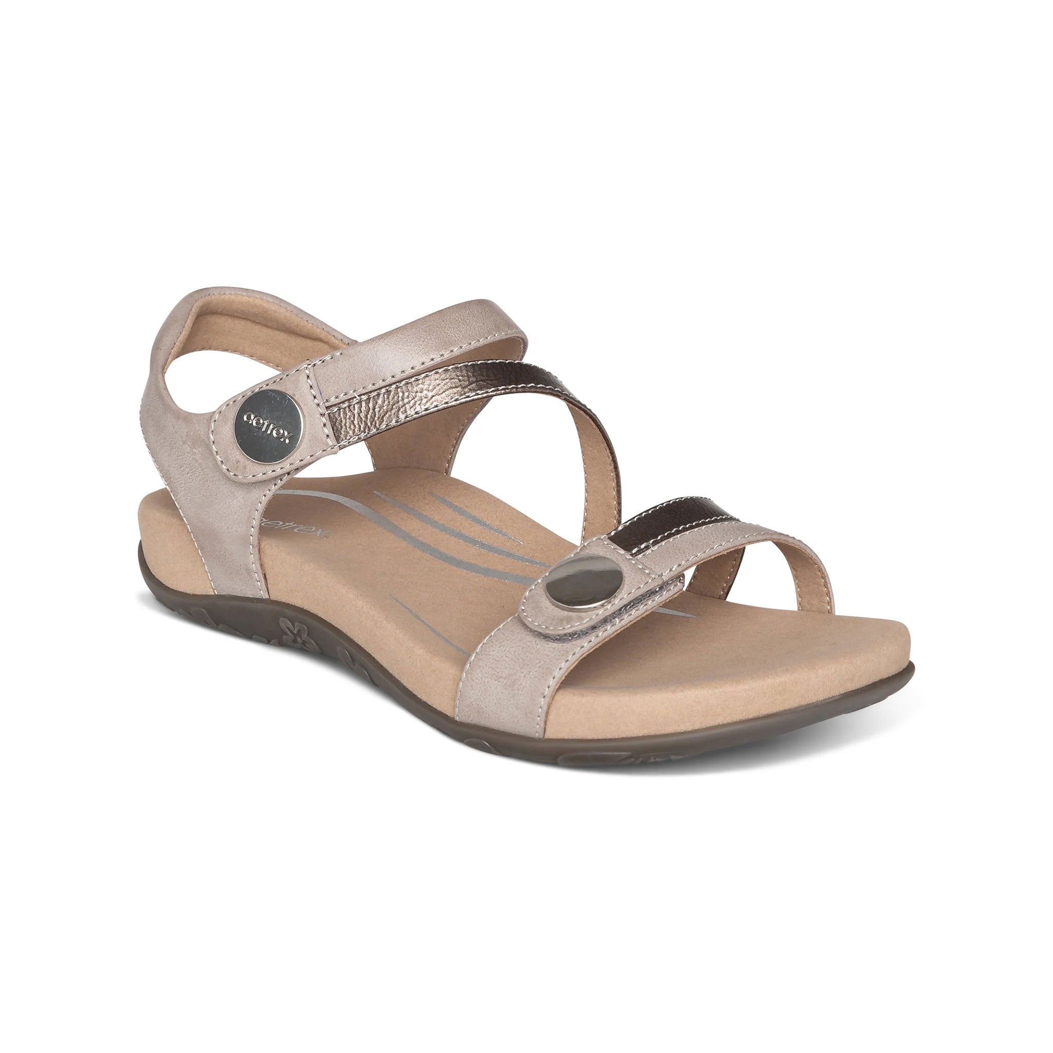 Aetrex | Jess Quarter Strap Champagne Sparkle