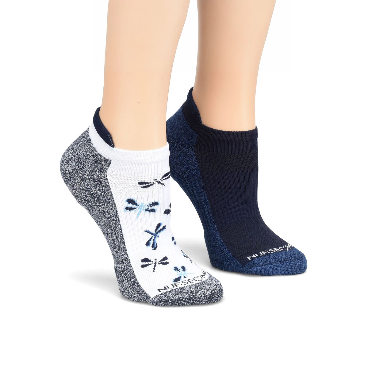 Nurse Mates | Compression Ankle Socks Dragonfly Navy (2 Pairs Pack)
