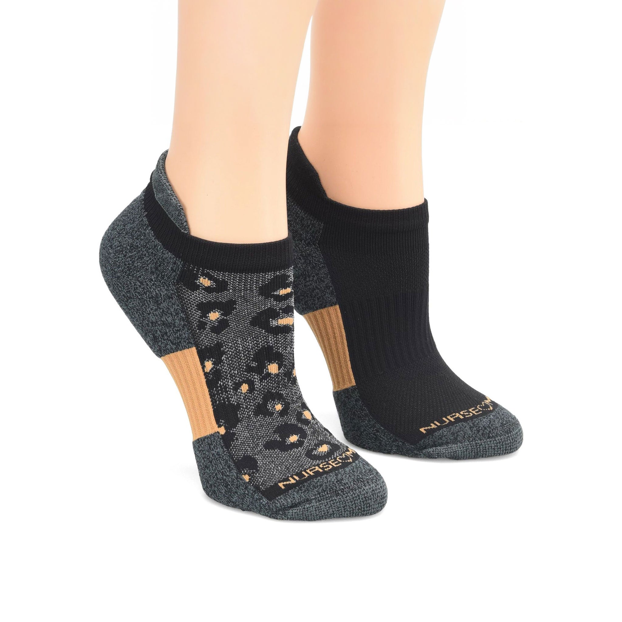 Nurse Mates | Compression Ankle Socks Leopard (2 Pairs Pack)