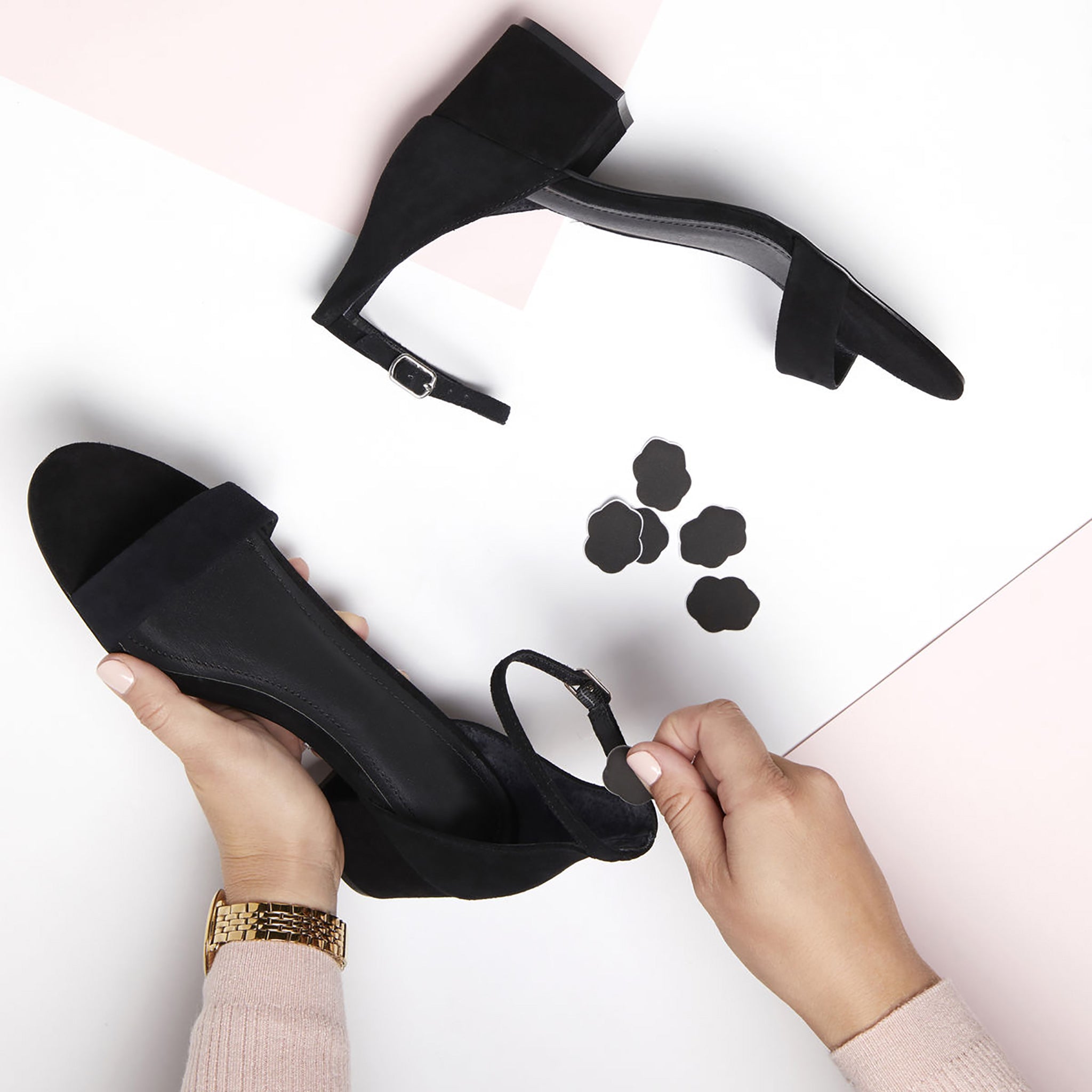 Foot Petals | Pressure Pointz Spot Cushioning Black