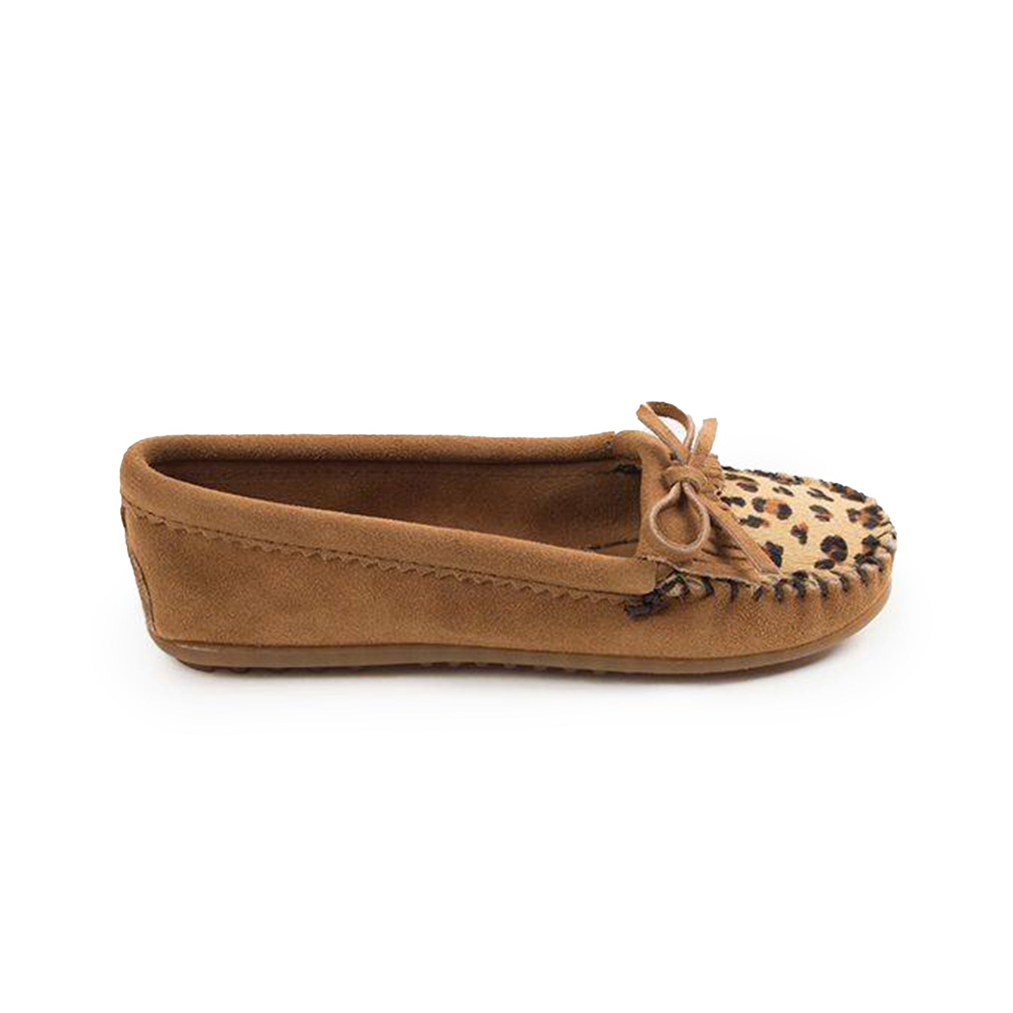 Minnetonka Moccasin | Leopard Kilty Taupe