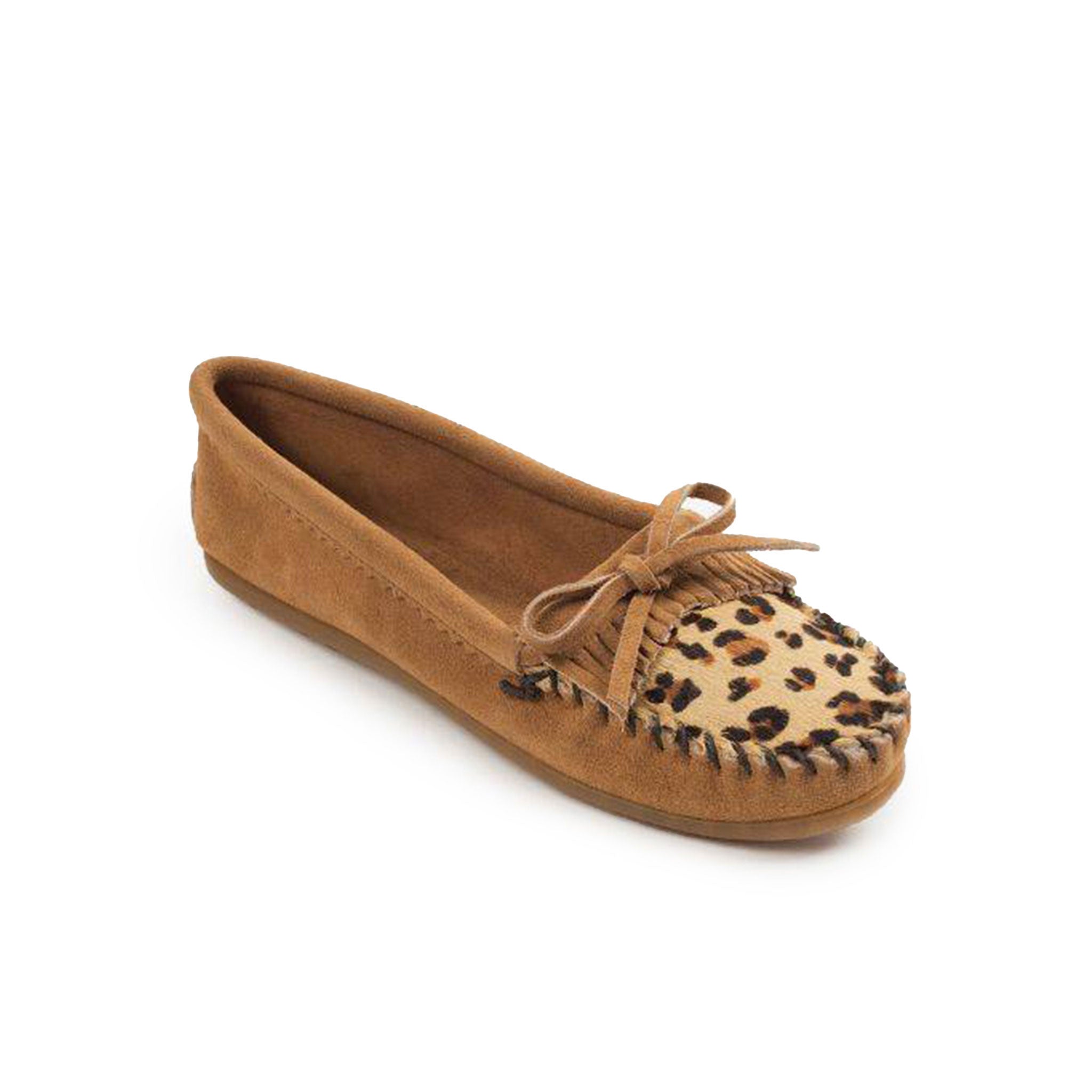 Minnetonka Moccasin | Leopard Kilty Taupe