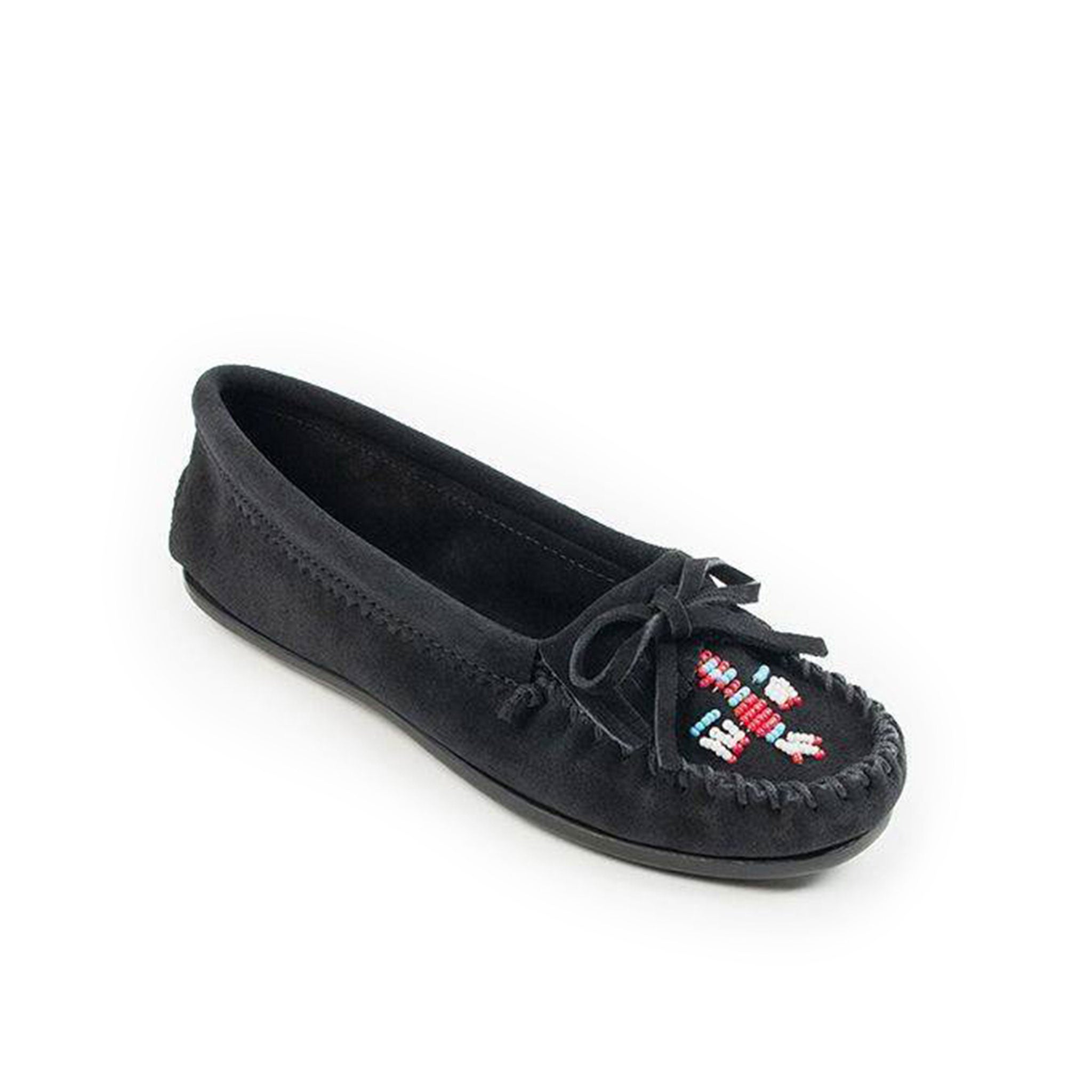 Black discount minnetonka moccasins