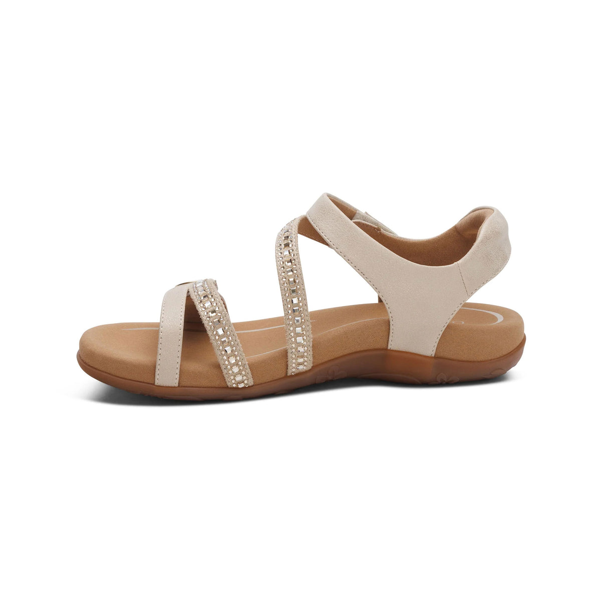Aetrex | Jess Quarter Strap Champagne Sparkle