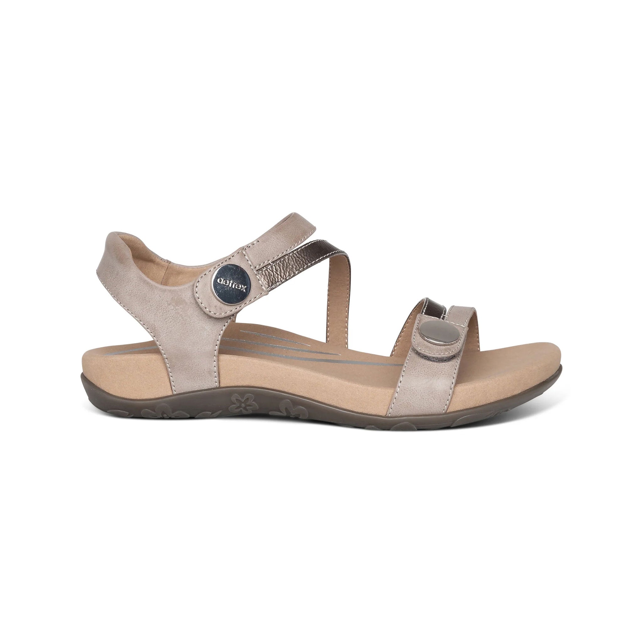 Aetrex | Jess Quarter Strap Champagne Sparkle