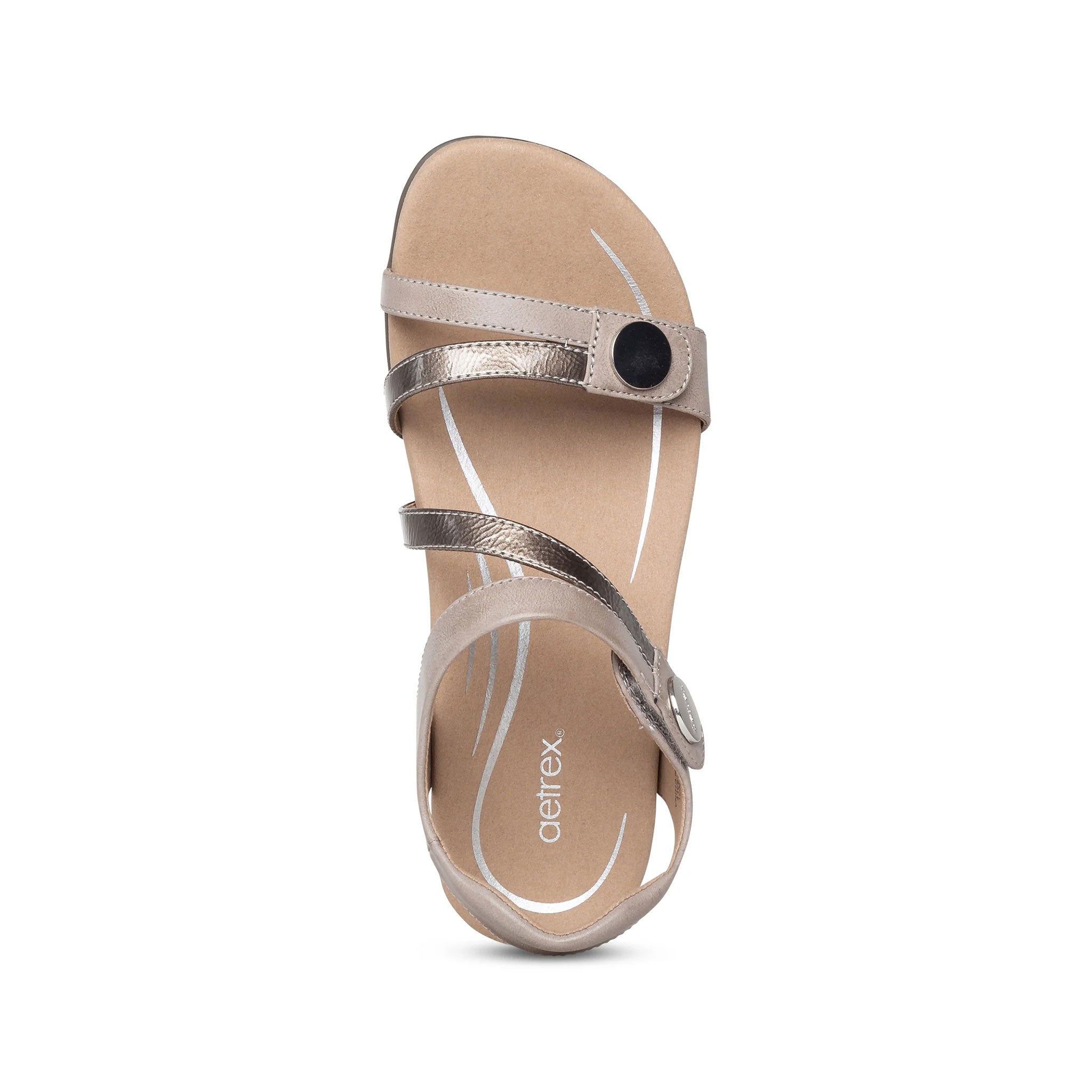 Aetrex | Jess Quarter Strap Champagne Sparkle