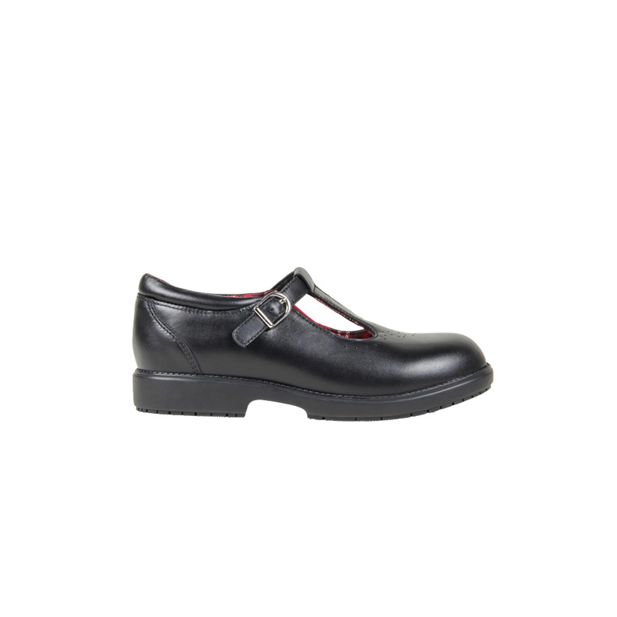 [PRE-ORDER] Health Trust Shoes | Kids' T-bar Black Leather School Shoes