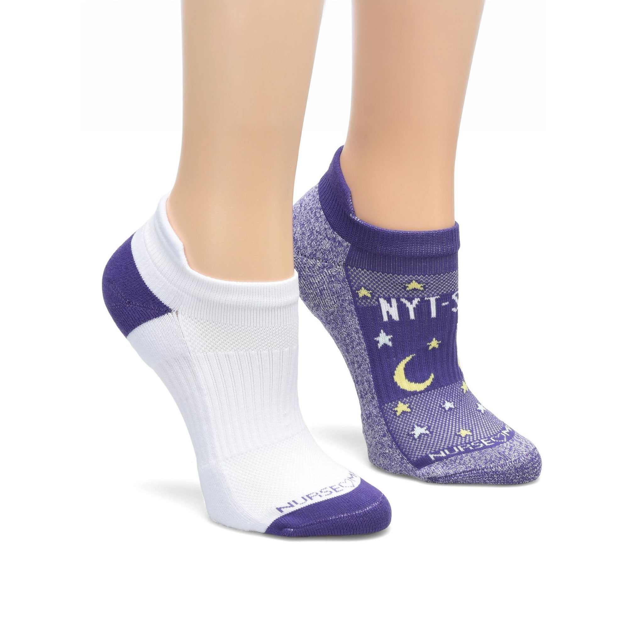 Nurse Mates | Compression Ankle Socks Nyt Shft Purple (2 Pairs Pack)