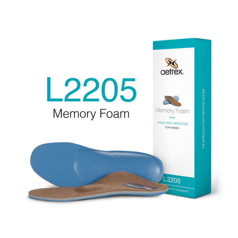 Aetrex | Women's Memory Foam Orthotics L2205W (Medium/High Arch) with Metatarsal Support