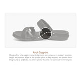 Aetrex Kori Slide Black Sandals Arch Support