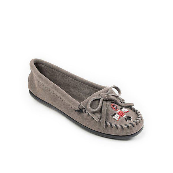 Grey minnetonka hot sale moccasins